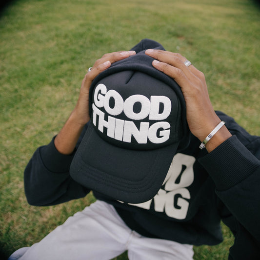 Good Thing Hat Black and White