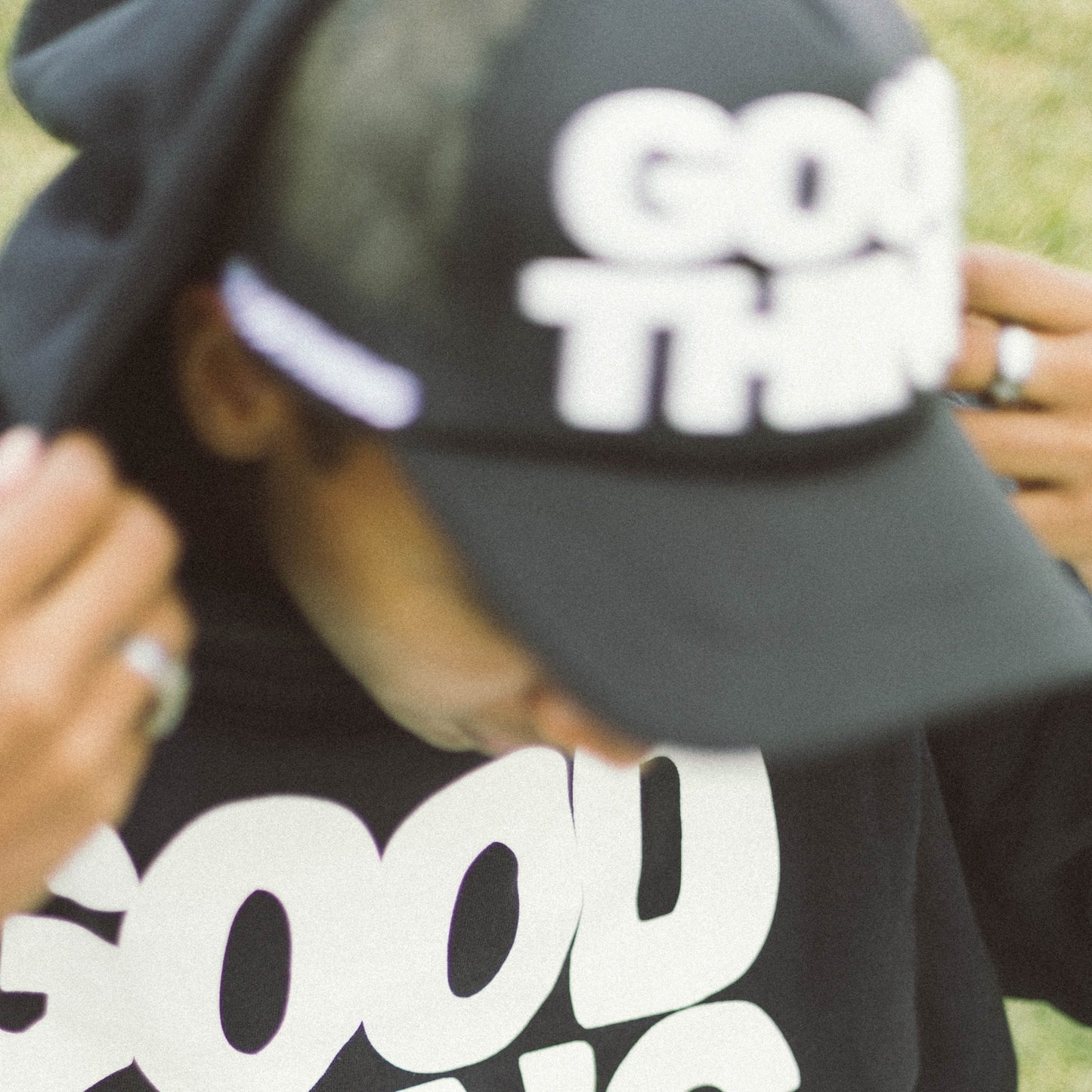 Good Thing Hat Black and White